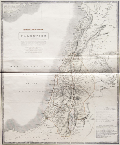 Palestine 1849 map